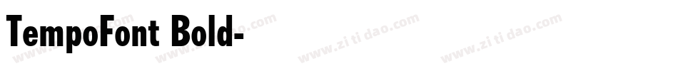 TempoFont Bold字体转换